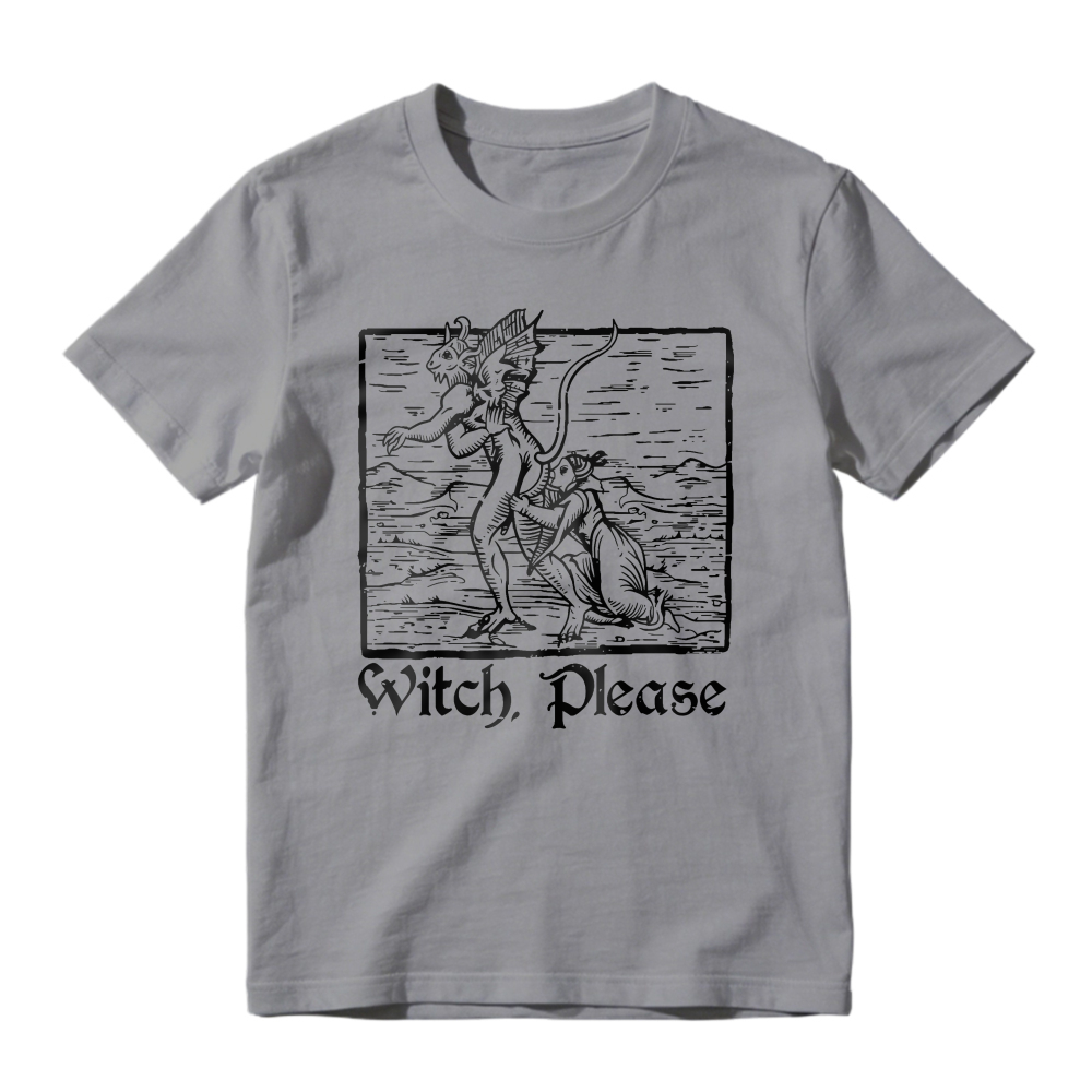 Witch Please Vintage Woodcut Style Graphic, Unisex Classic T-shirt