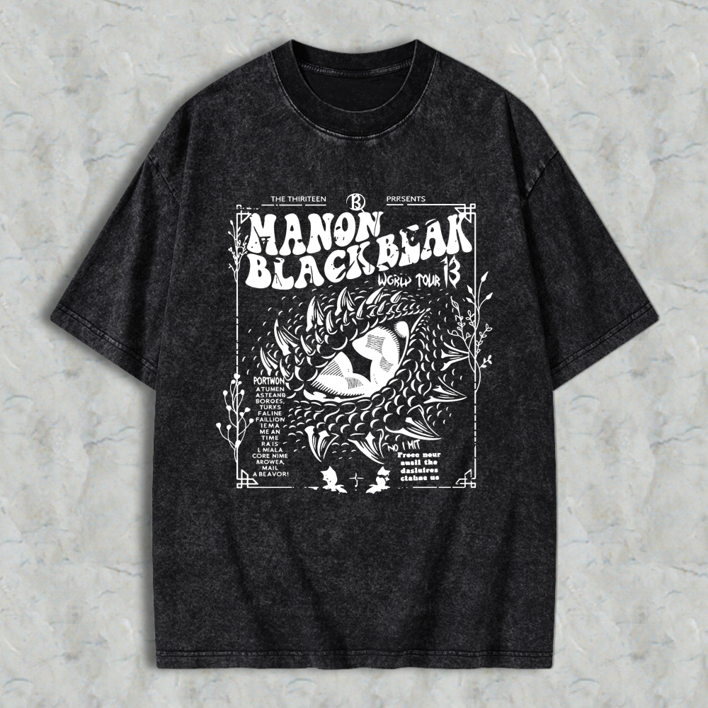 Wardrobecart Manon Blackbeak Magic Tour 13 Concert Poster Design Unisex Washed T-shirt