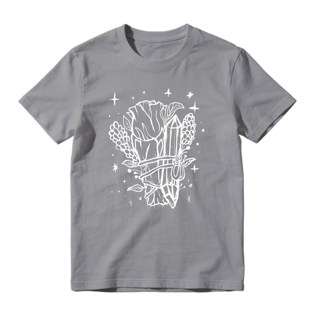 Floral Bouquet With Crystals And Stars, Unisex Classic T-shirt