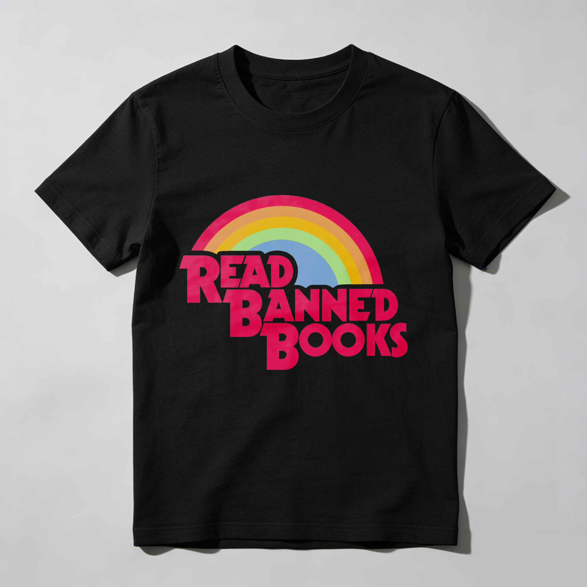 Wardrobecart Read Banned Books Rainbow Design Tshirt