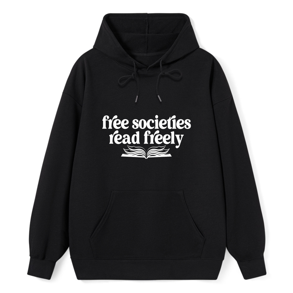 Wardrobecart Free Societies Read Freely Book Design Unisex Classic Hoodie