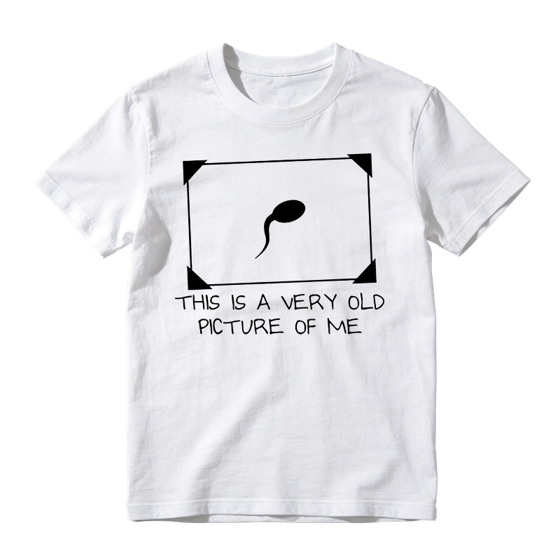 Reproductive Cell Graphic & 'Very Old Picture of Me' Slogan Men's Funny T-Shirt