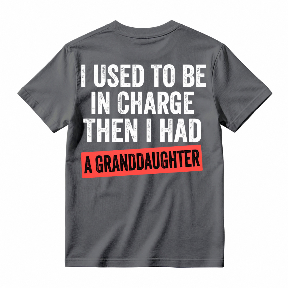 Grandpa Family Joke Contrast Text Casual Short Sleeve T-shirt