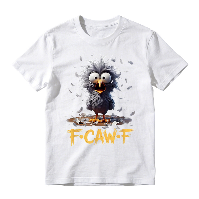 F-CAW-F Cute Cartoon Humor Graphic Tee