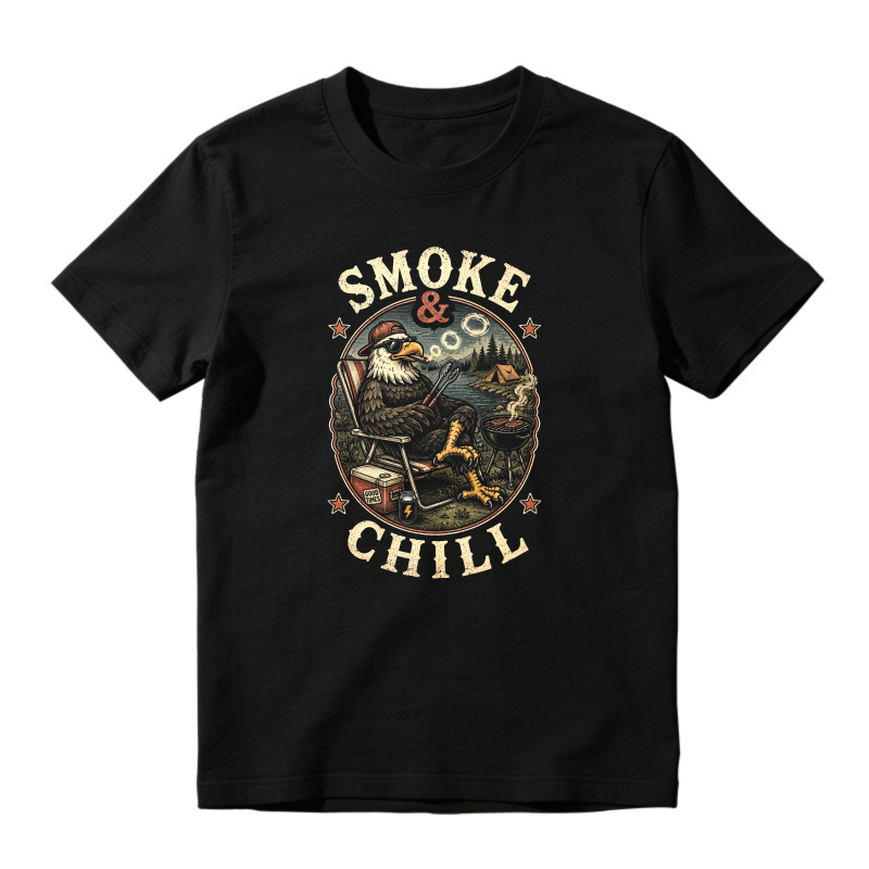 Smoke And Chill Eagle Graphic Unisex Classic T-shirt