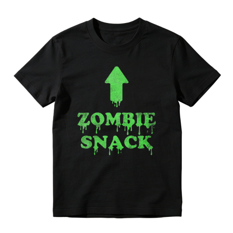 Zombie Snack Green Dripping Arrow Graphic T-shirt
