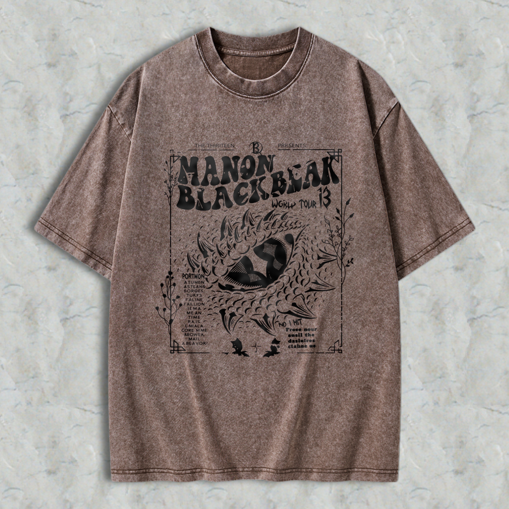 Wardrobecart Manon Blackbeak Magic Tour 13 Concert Poster Design Unisex Washed T-shirt