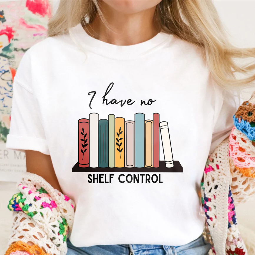 Wardrobecart Bookshelf Quote I Have No Shelf Control Unisex Classic T-shirt