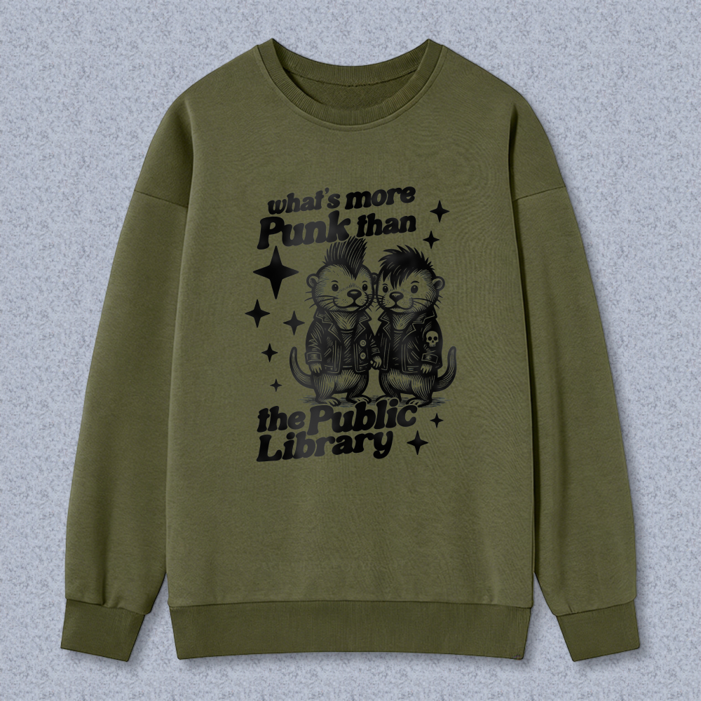 Wardrobecart What's More Punk Than The Public Library Cats Unisex Classic Sweatshirt
