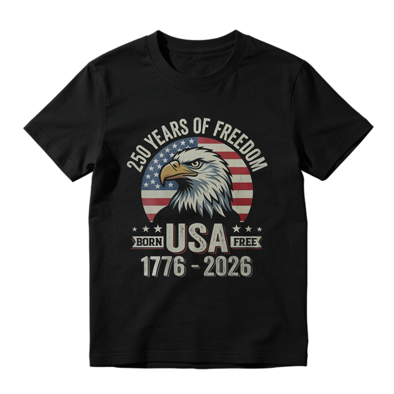 250 Years Of Freedom Usa Eagle American Flag 1776 2026 Unisex Classic T-shirt