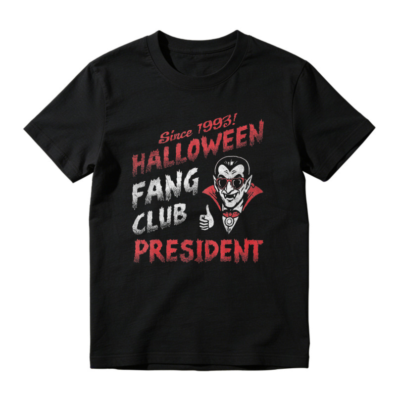 Since 1993 Halloween Fang Club President Vampire Graphic T-shirt