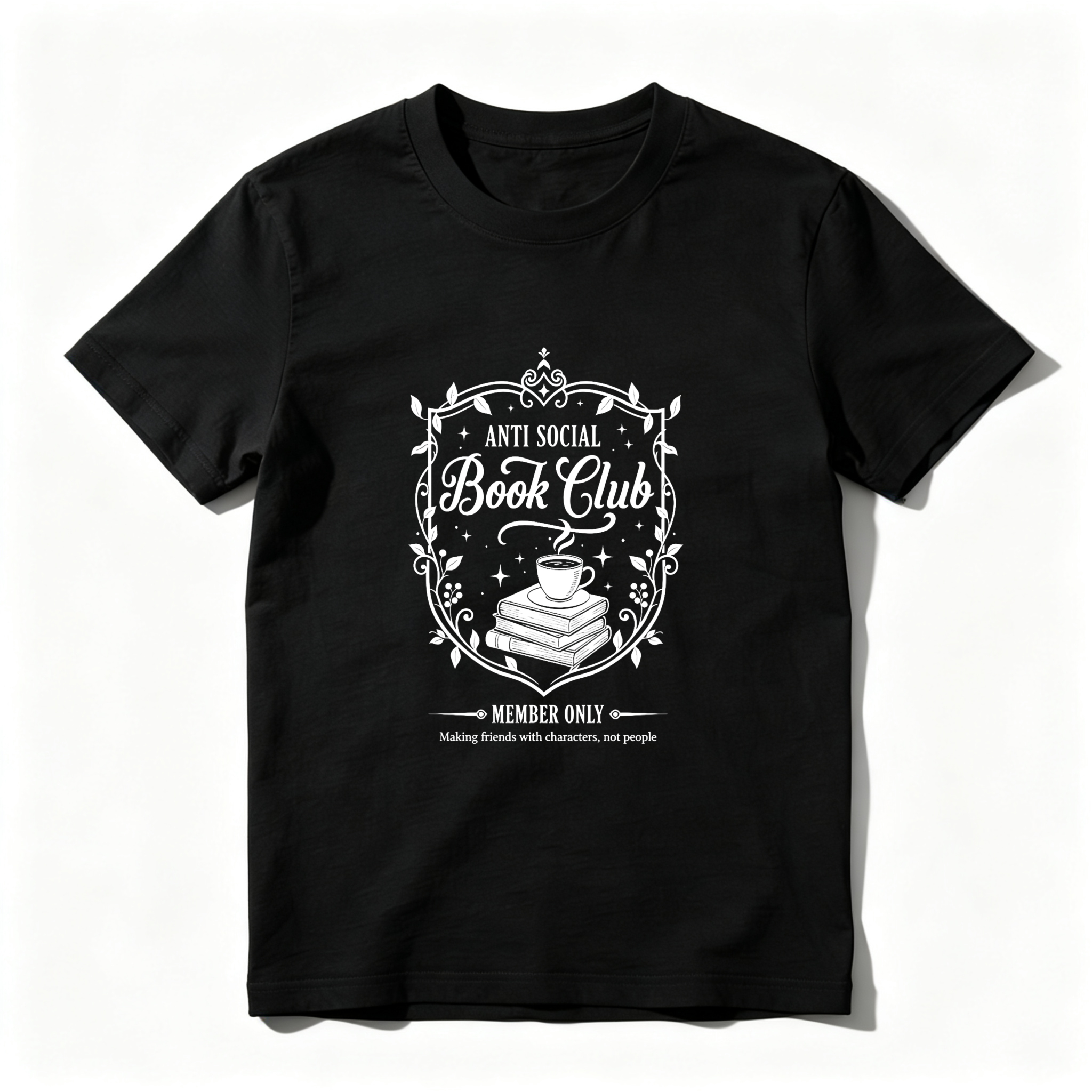 Wardrobecart Anti Social Book Club Member Only Tshirt 100% cotton