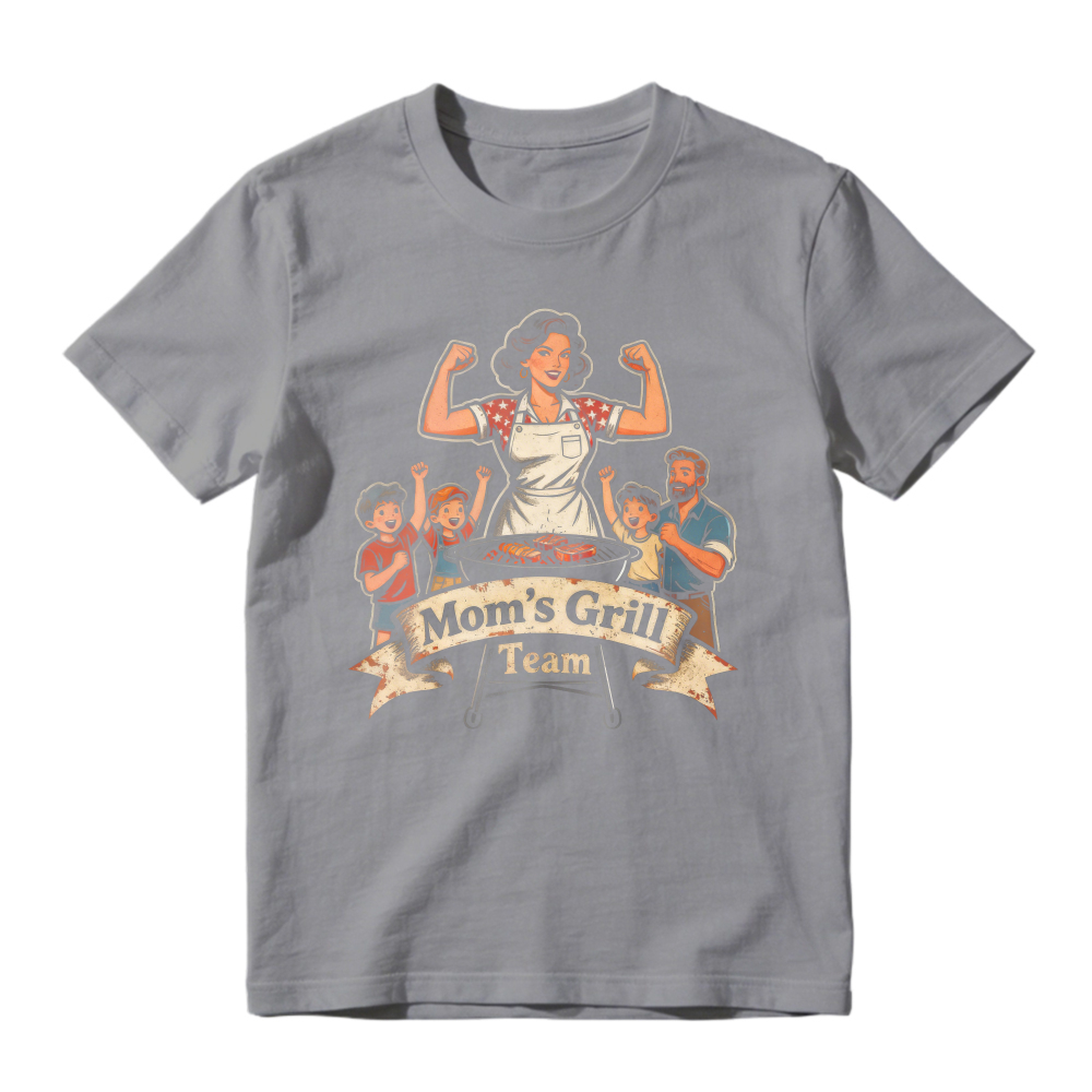 Mom S Grill Team Retro Family Barbecue Unisex Classic T-shirt