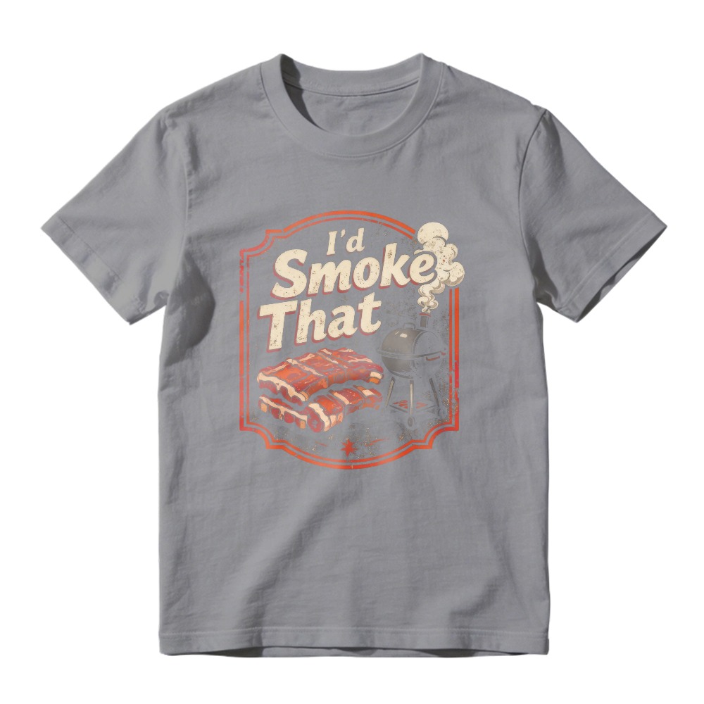 I'd Smoke That BBQ Ribs Grill Graphic Unisex Classic T-shirt