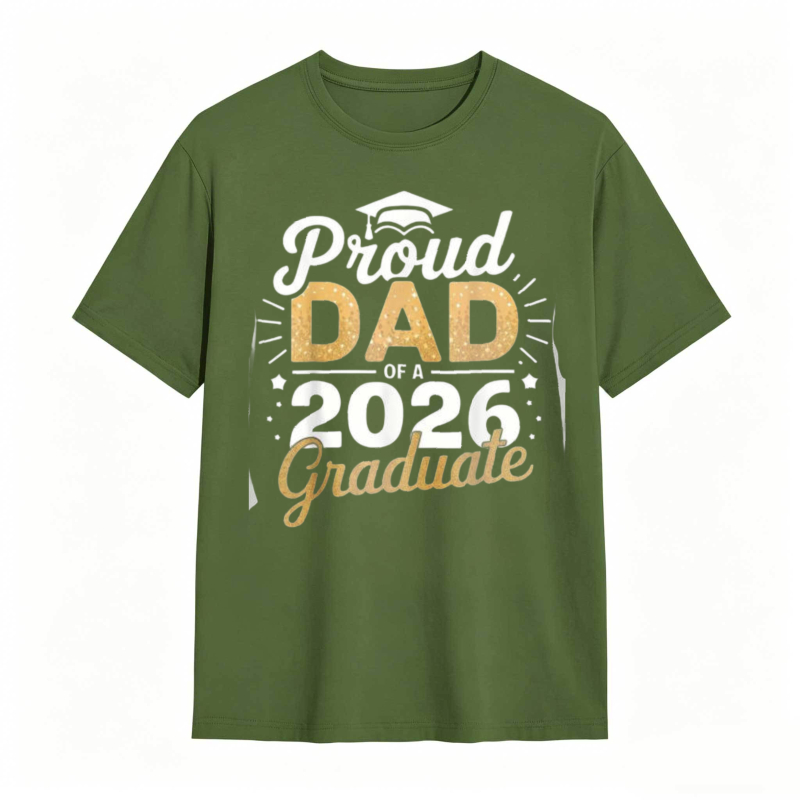 Proud Dad Of A 2026 Graduate tshirt 100% cotton