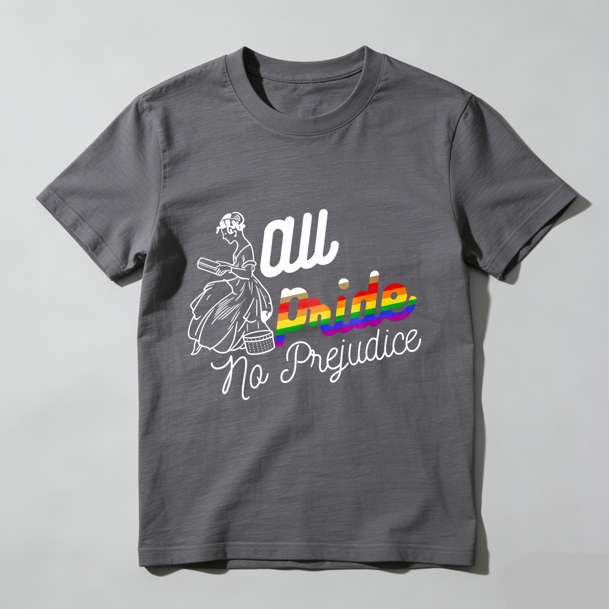 Wardrobecart All Pride No Prejudice Rainbow Design Tshirt