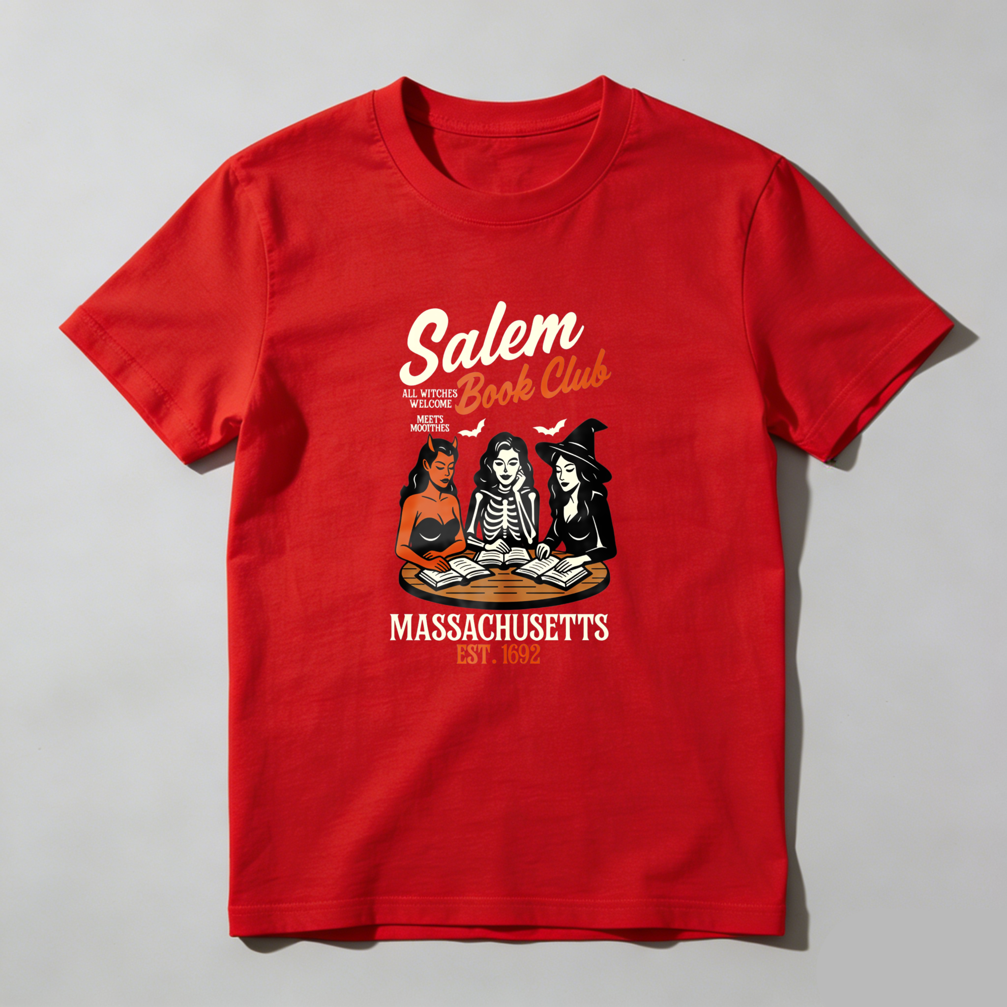 Wardrobecart Salem Book Club Massachusetts Est 1692 Tshirt