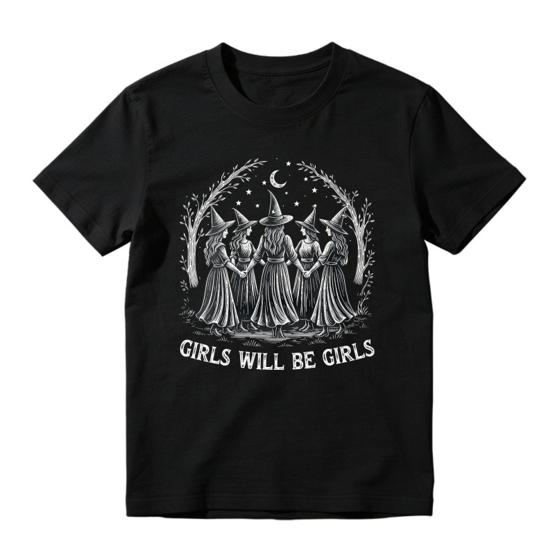 Witchy Women Under Moon Arch Girls Will Be Girls Unisex Classic T-shirt
