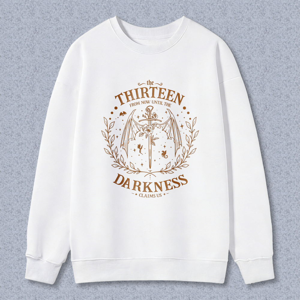 Wardrobecart Thirteen Darkness Design With Winged Sword And Laurel Wreath Unisex Classic Sweatshirt