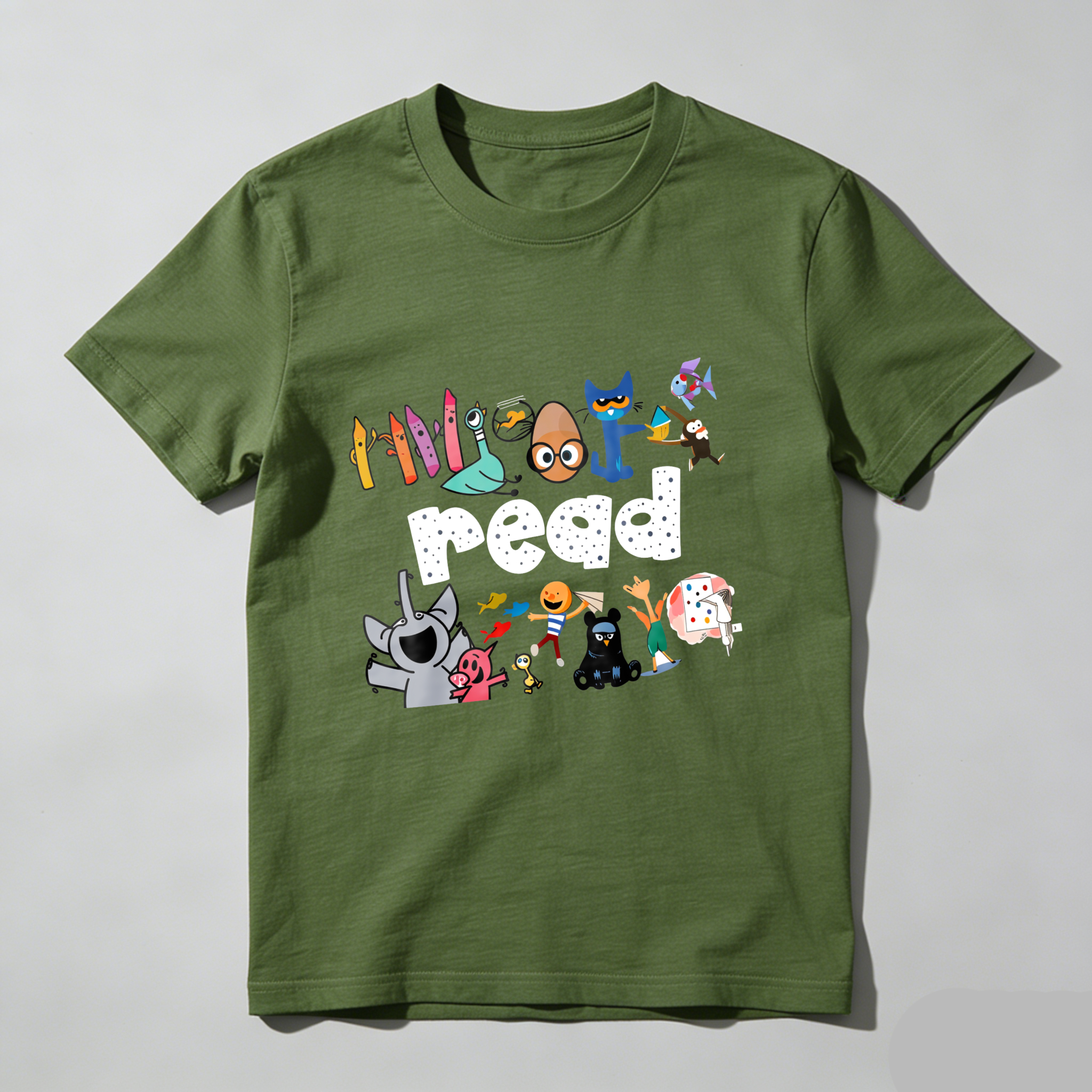 Wardrobecart Read With Colorful Characters And Fun Designs Tshirt