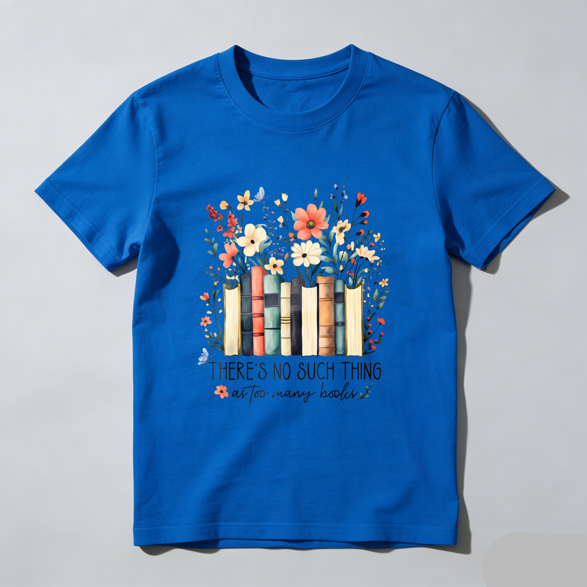 Wardrobecart Books Flowers And Butterflies Pattern Tshirt