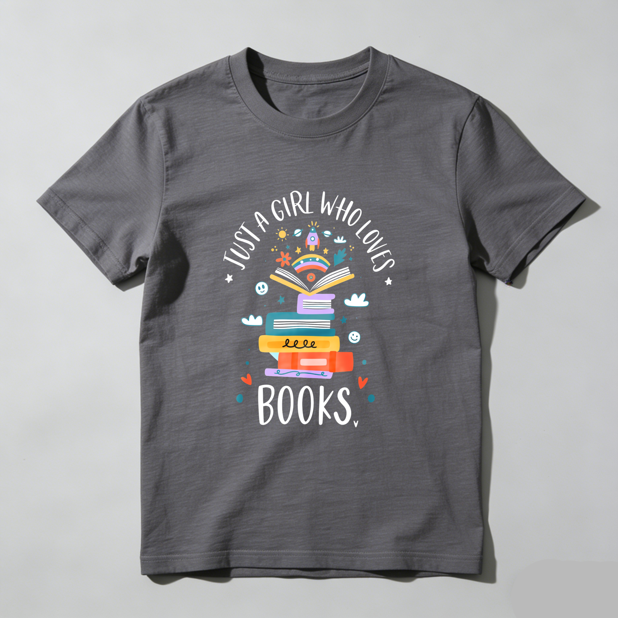 Wardrobecart Just A Girl Who Loves Books Tshirt