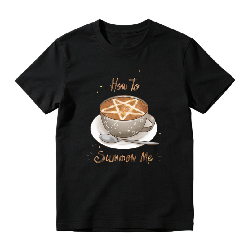 How To Summon Me Coffee Cup With Pentagram Latte Art, Unisex Classic T-shirt