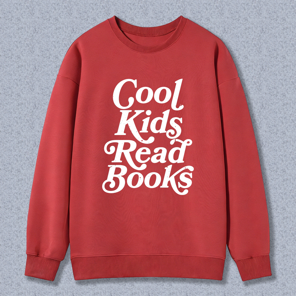 Wardrobecart Cool Kids Read Books Unisex Classic Sweatshirt