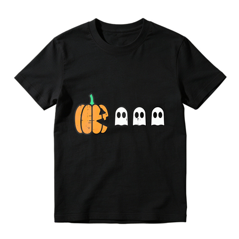 Halloween Pumpkin And Ghosts Unisex Classic T-shirt