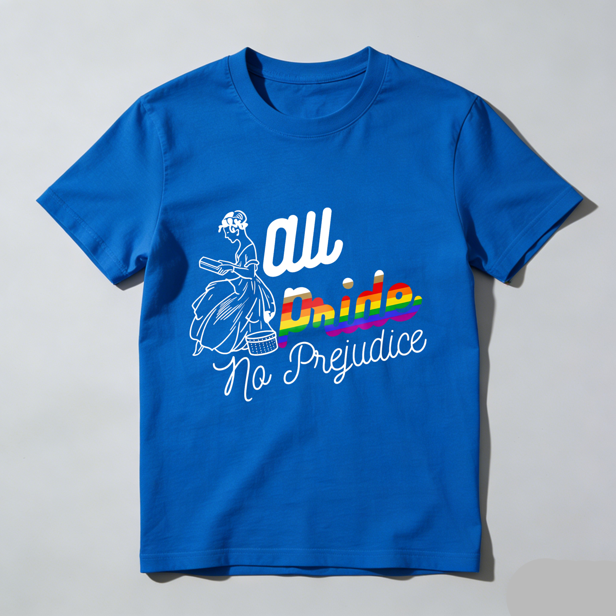 Wardrobecart All Pride No Prejudice Rainbow Design Tshirt