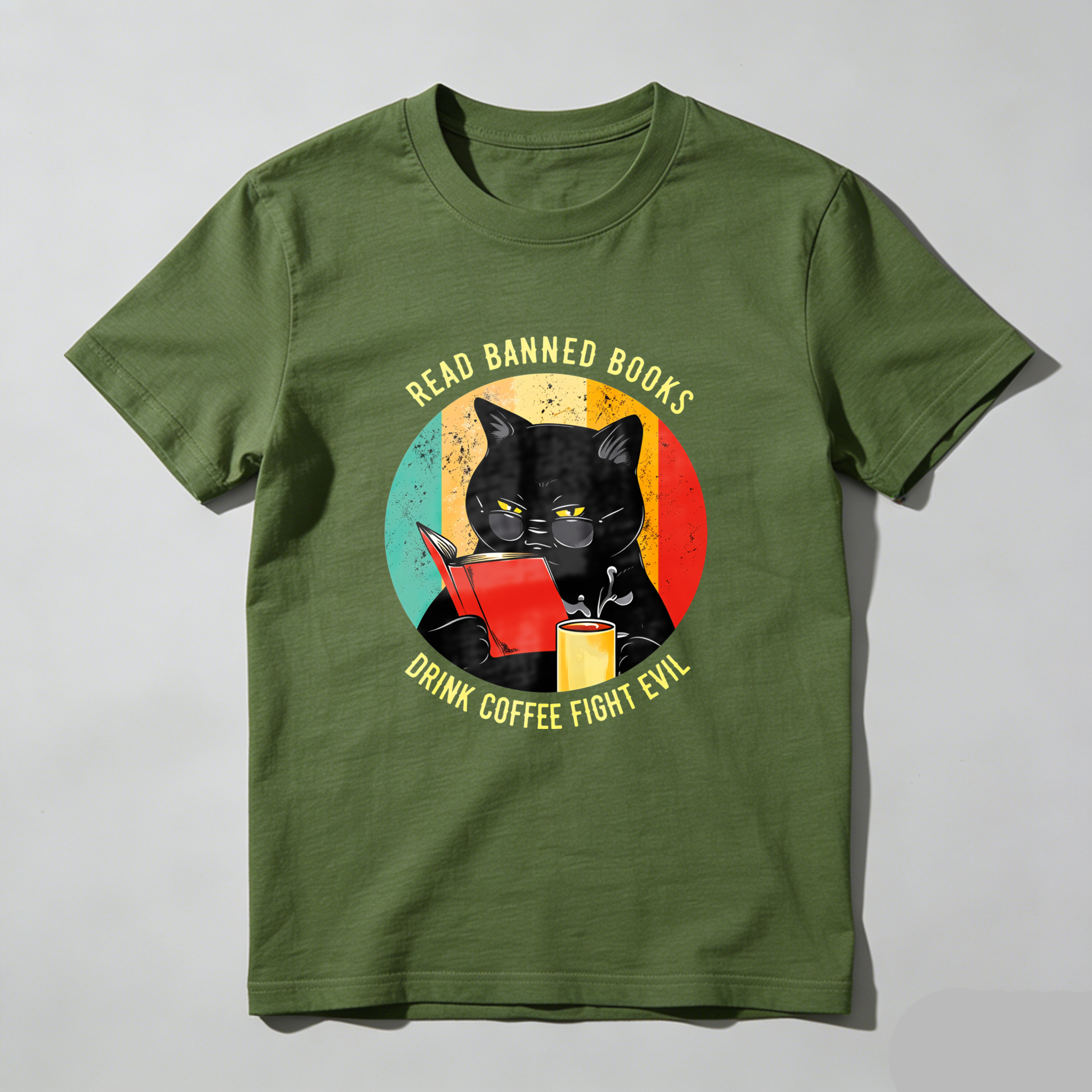 Wardrobecart Read Banned Books Drink Coffee Fight Evil Tshirt