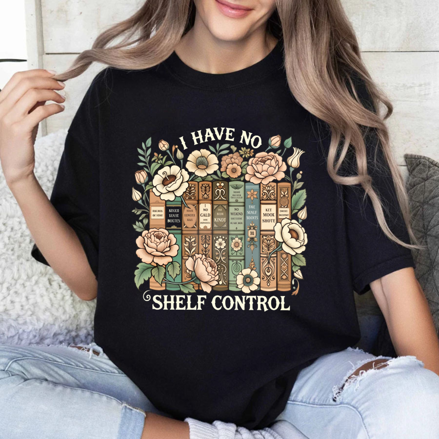 Wardrobecart Floral Bookshelf Design Unisex Classic T-shirt