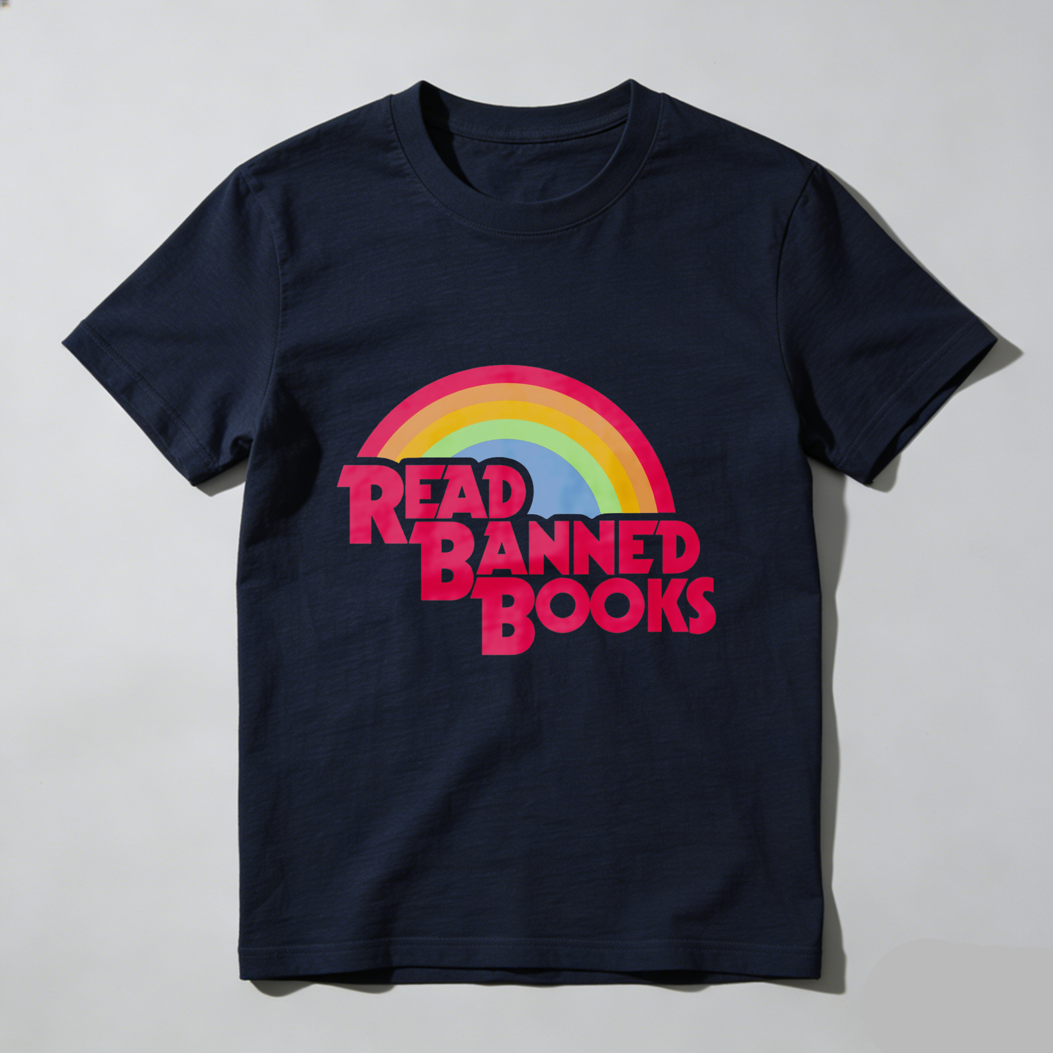 Wardrobecart Read Banned Books Rainbow Design Tshirt