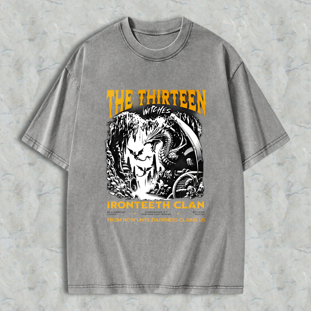 Wardrobecart The Thirteen Witches Iron Teeth Clan Unisex Washed T-shirt