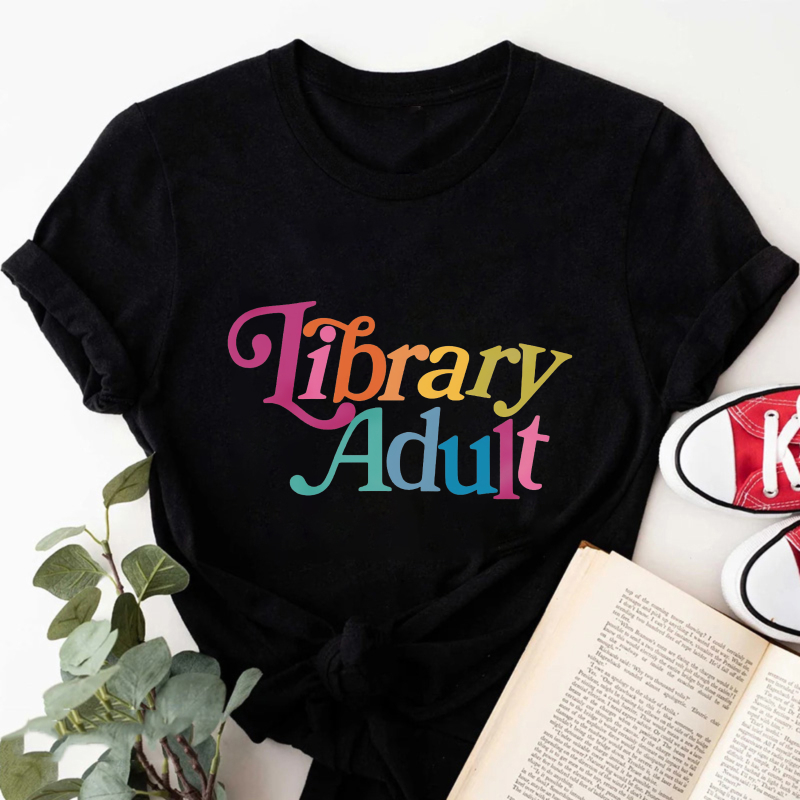 Wardrobecart Library Adult Tshirt