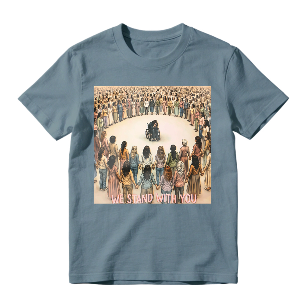 We Stand With You Wheelchair Support Circle Unisex Classic T-shirt
