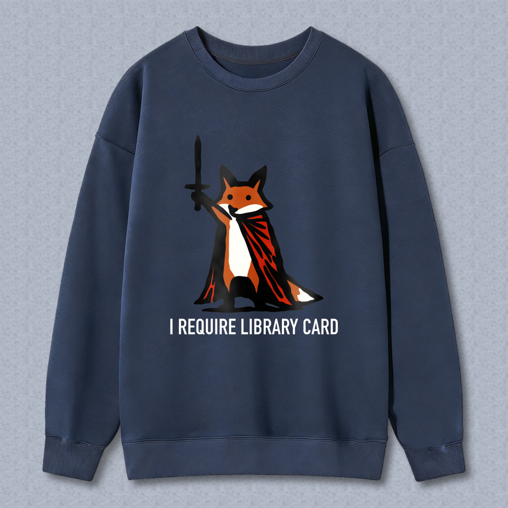 Wardrobecart Fox With Sword And Cape Unisex Classic Sweatshirt