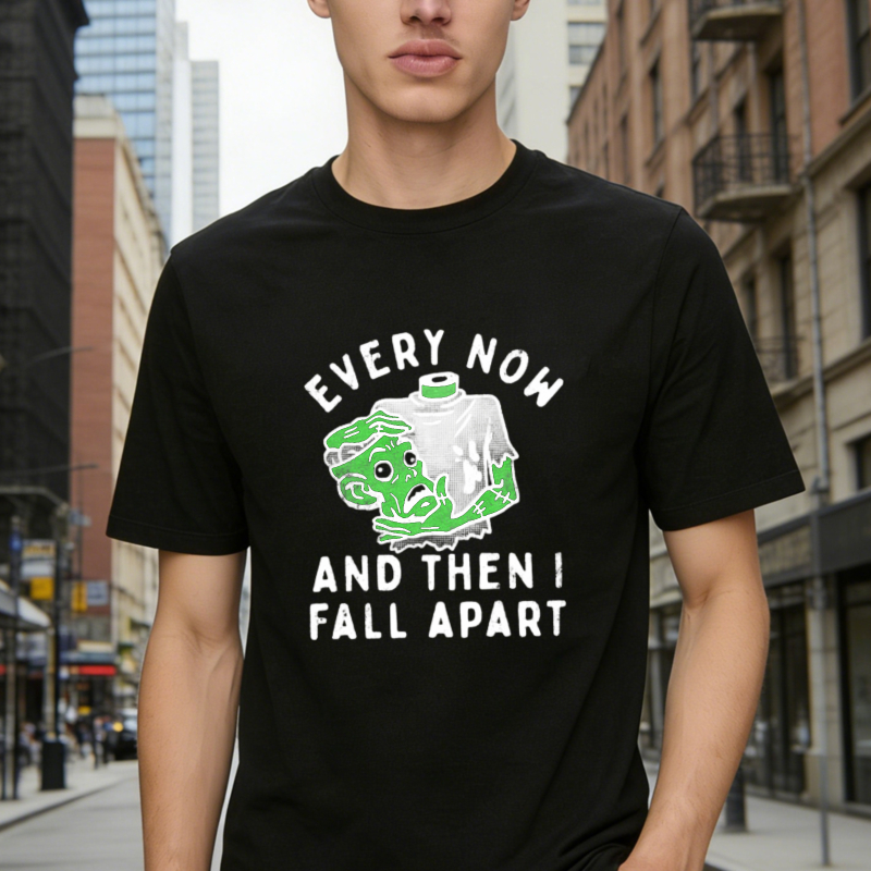 Every Now And Then I Fall Apart Melting Face Graphic T-shirt