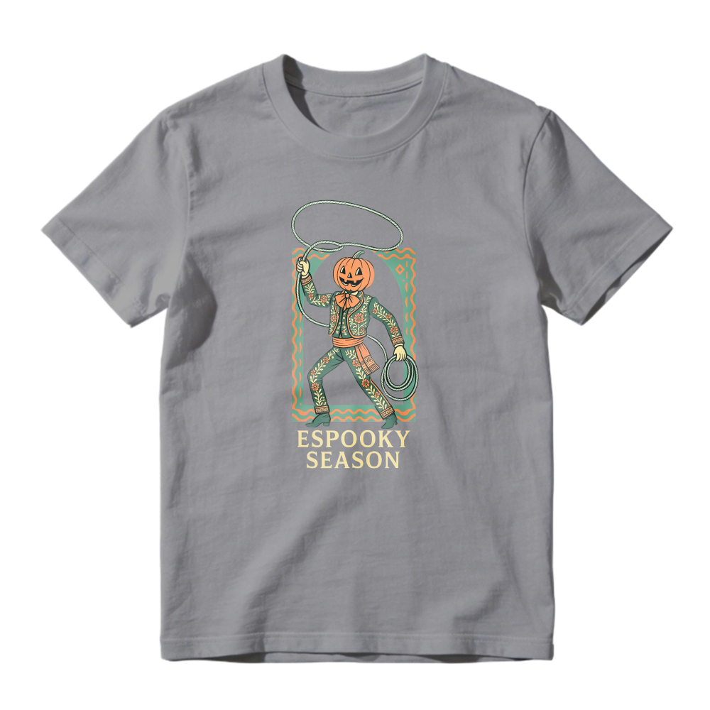 Espooky Season Pumpkin Cowboy With Lasso Unisex Classic T-shirt