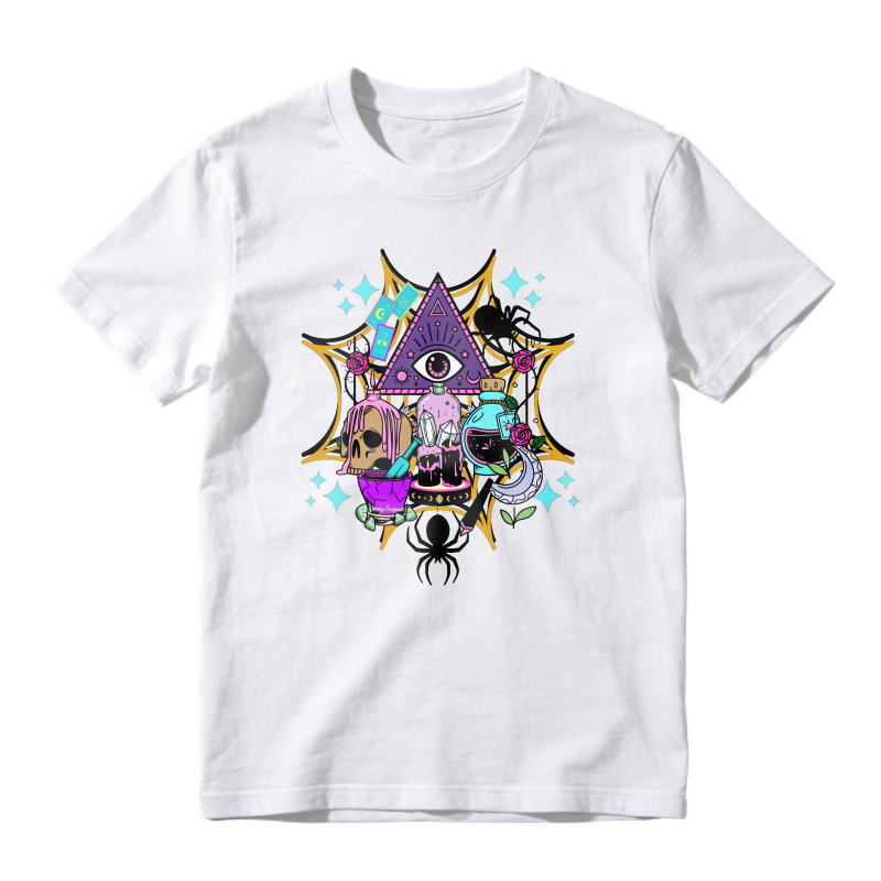 Mystic Pyramid Eye Skull And Spider Graphic, Unisex Classic T-shirt