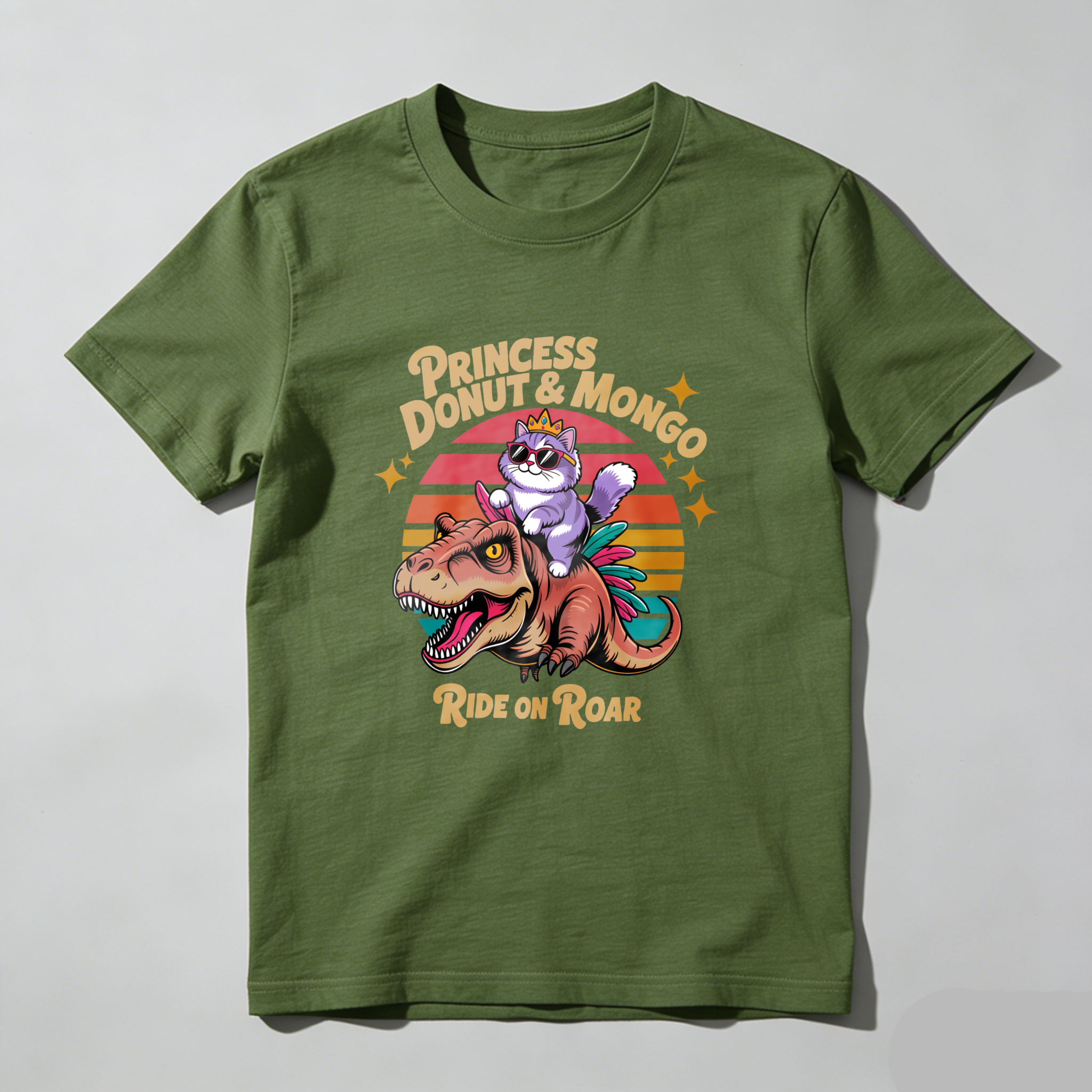 Wardrobecart Princess Donut And Mongo Ride On Roar Tshirt
