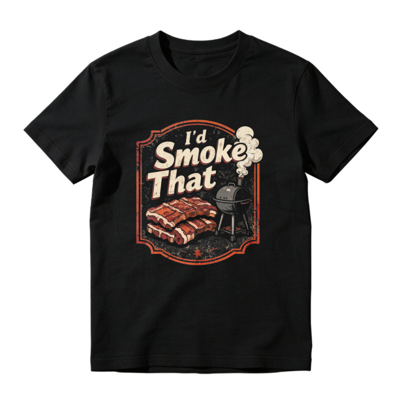 I'd Smoke That BBQ Ribs Grill Graphic Unisex Classic T-shirt