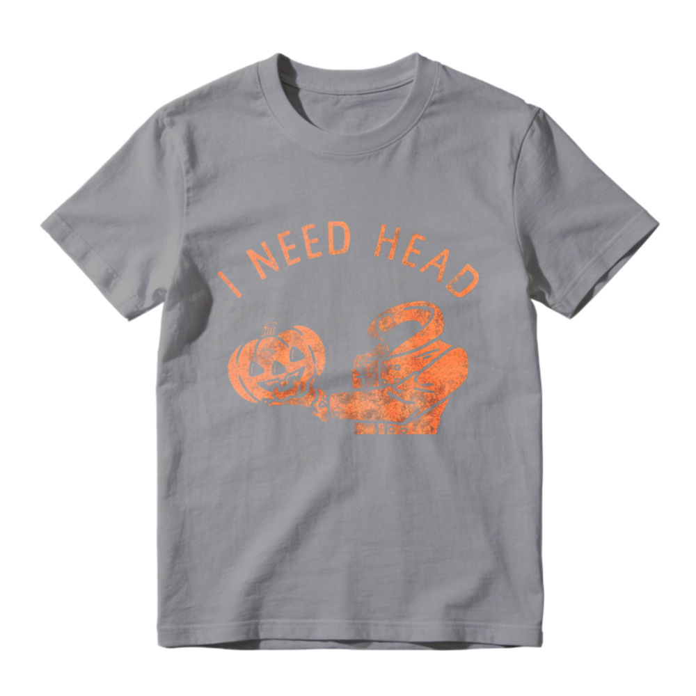 I Need Head Halloween Pumpkin Zombie Hand Graphic T-shirt