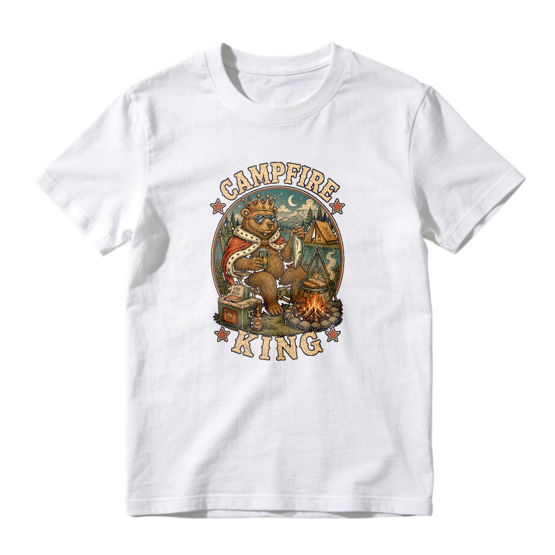 Campfire King Bear Camping Adventure Unisex Classic T-shirt
