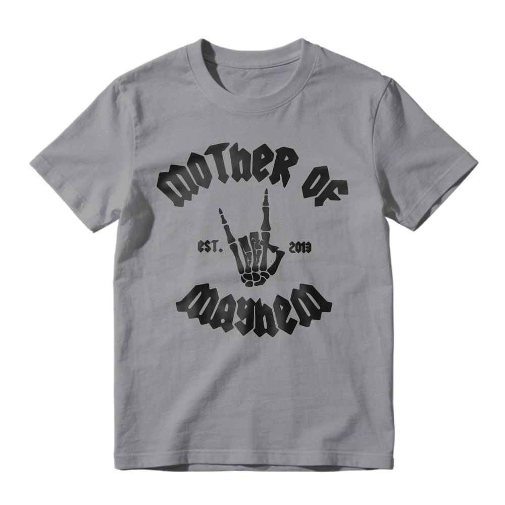 Mother Of Mayhem Skeleton Hand Rock Gesture Est 2019, Unisex Classic T-shirt