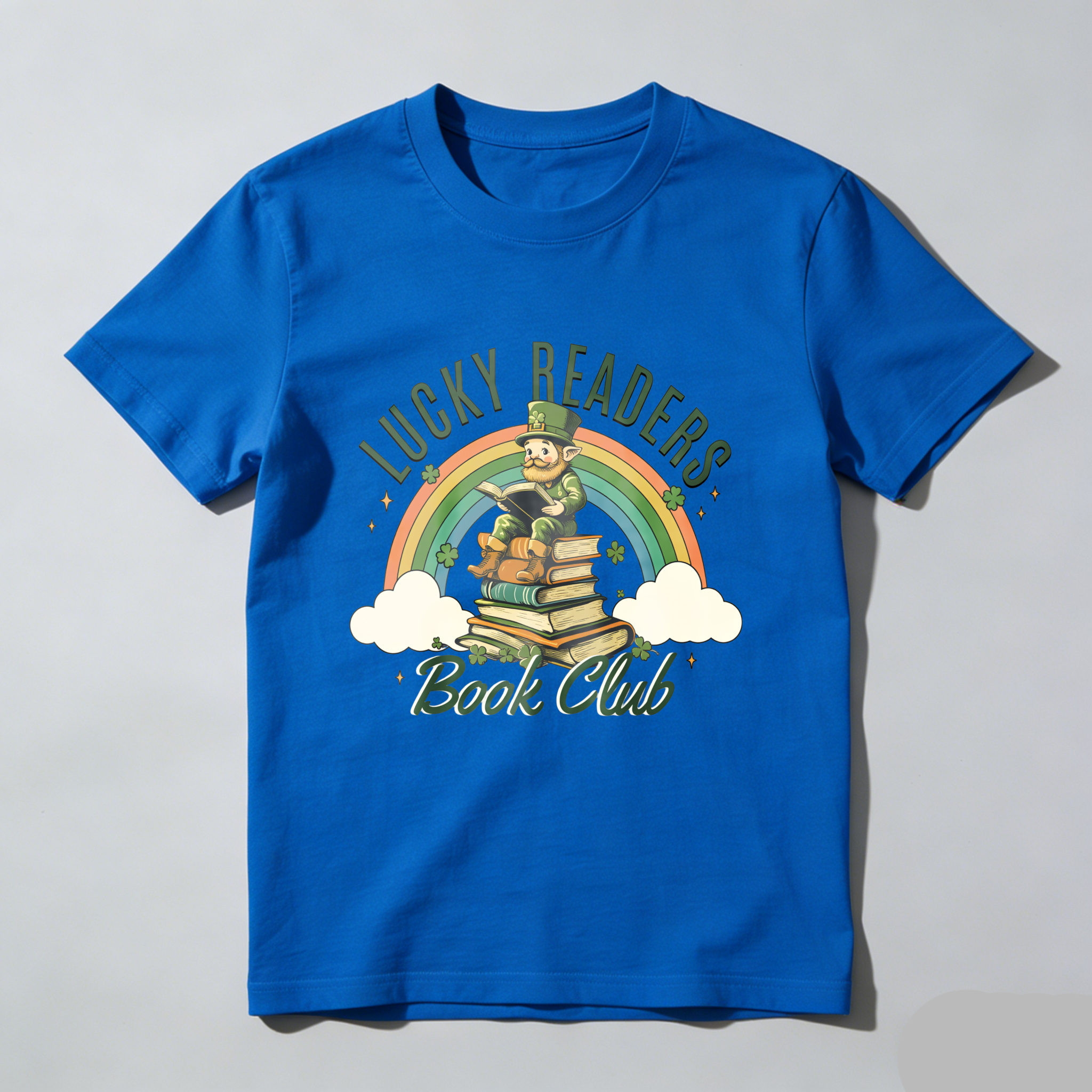 Wardrobecart Lucky Readers Book Club Rainbow Leprechaun Books tshirt