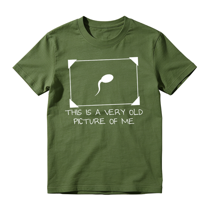 Reproductive Cell Graphic & 'Very Old Picture of Me' Slogan Men's Funny T-Shirt