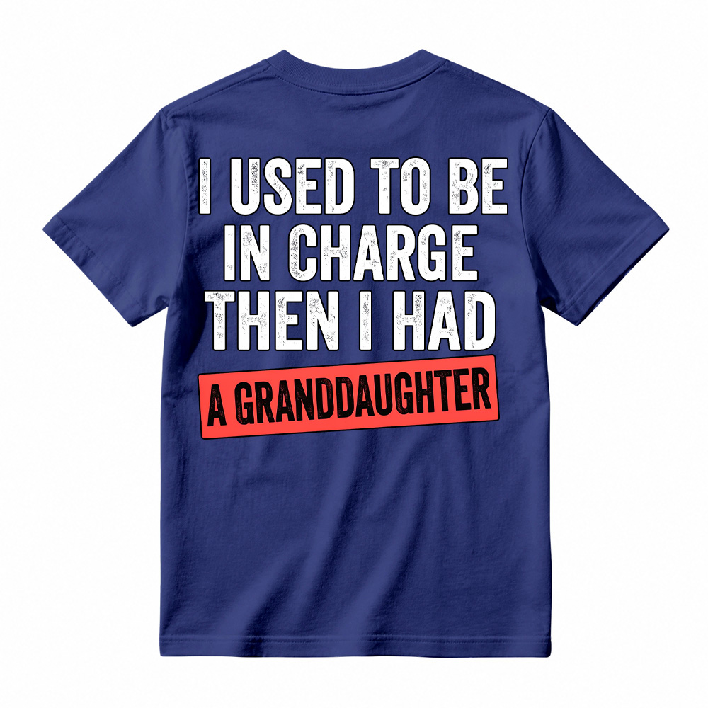 Grandpa Family Joke Contrast Text Casual Short Sleeve T-shirt