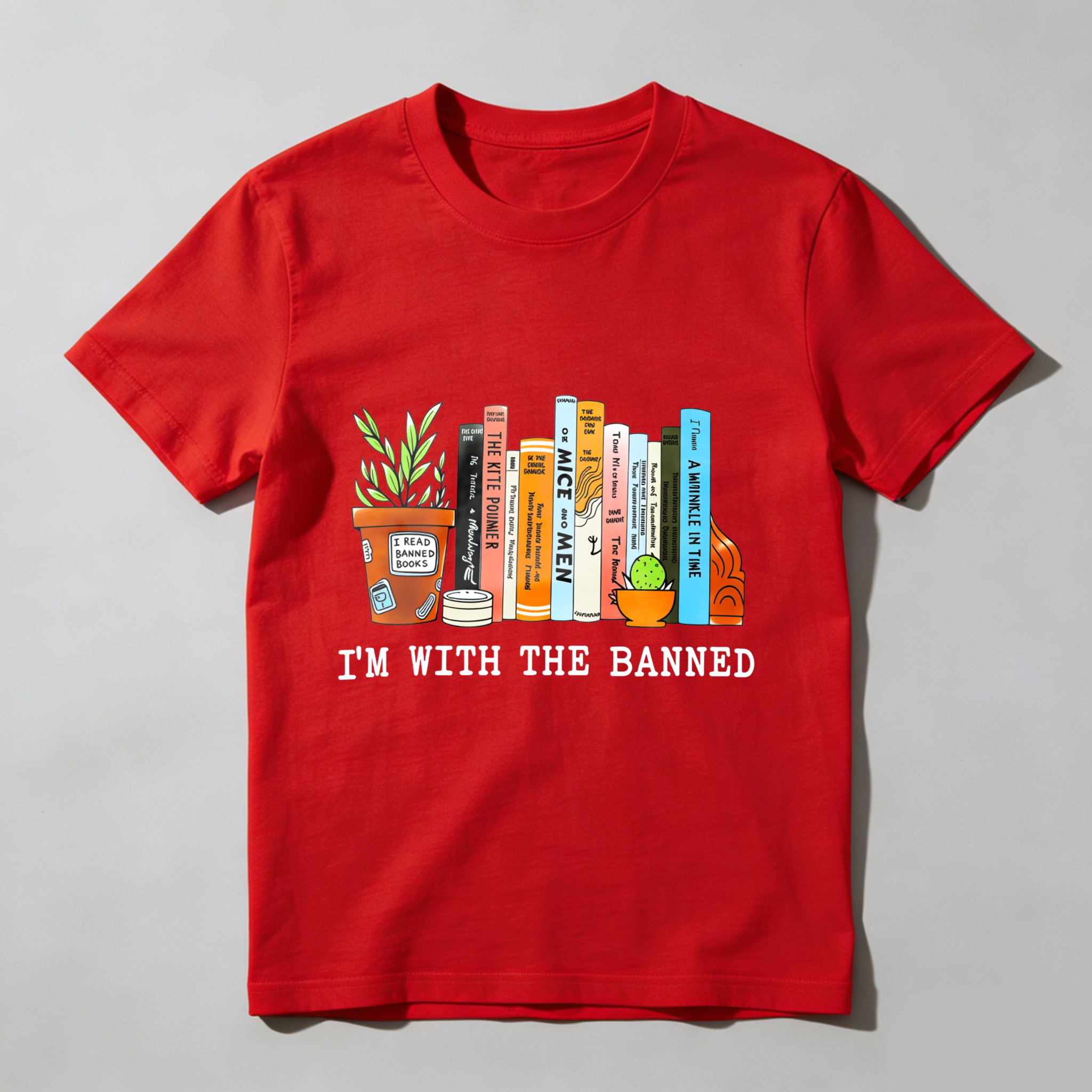Wardrobecart I'm With The Banned Books Shelf Tshirt