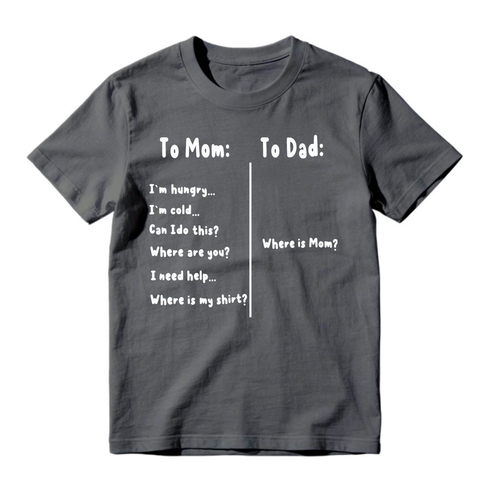 To Mom And Dad Text Design Unisex Classic T-shirt